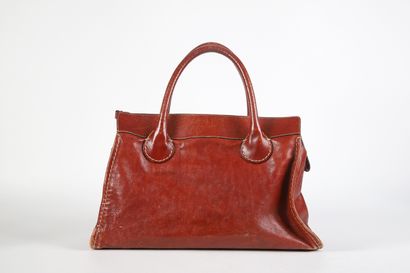 CHLOE
Edith brown leather handbag, zip closure,...