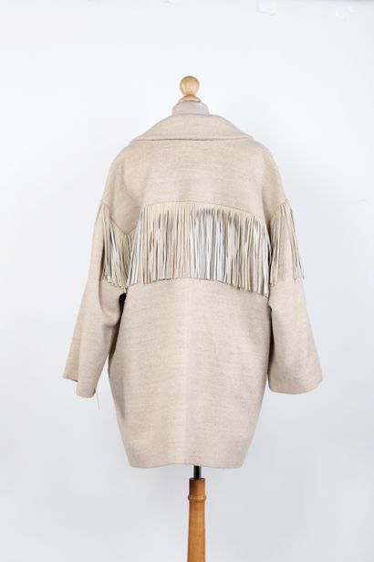 APARA
Beige mottled alpaca and wool coat,...