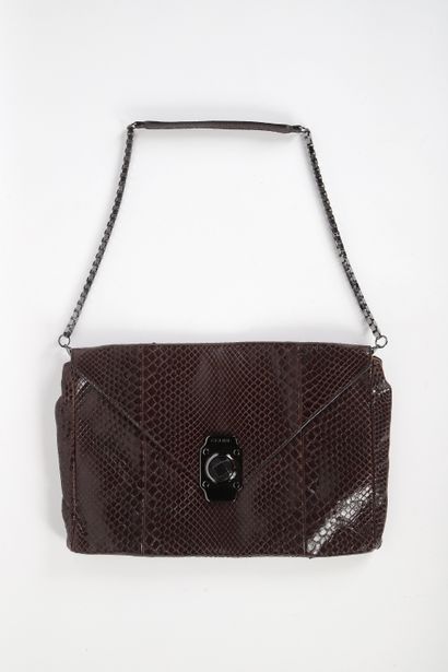 CÉLINE
32 cm clutch bag, in lustrous brown...