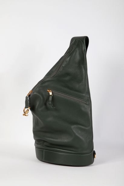 LOEWE
One-shoulder handle bag, green leather,...