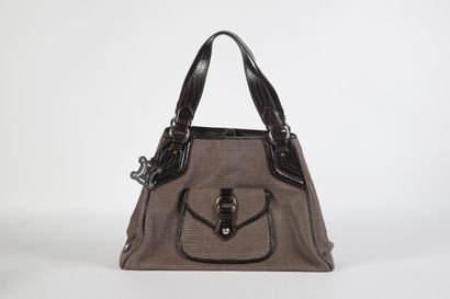 CÉLINE
40 cm bag in grey wefted leather and...
