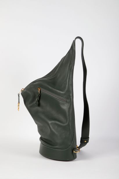 LOEWE
One-shoulder handle bag, green leather,...