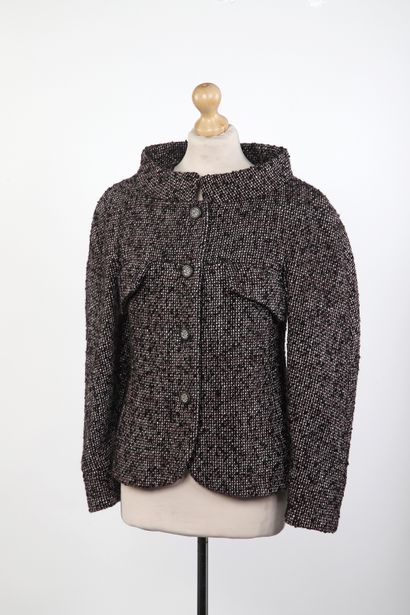 CHANEL
Jacket in black, white and brown mottled...
