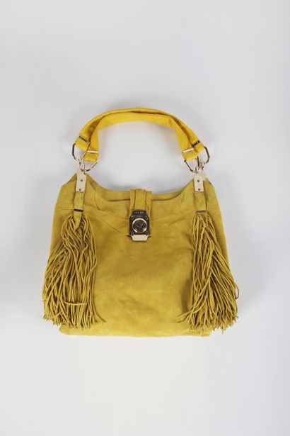 CÉLINE
Dimitri bag in yellow suede, double...