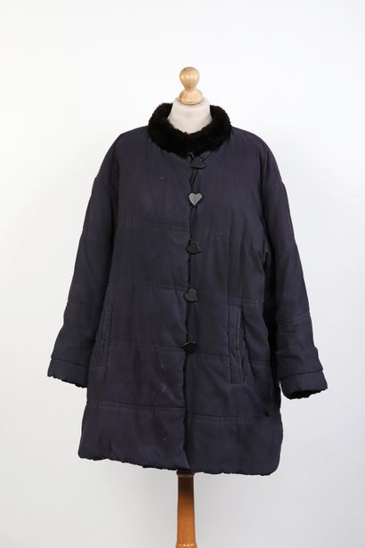 Yves SAINT LAURENT Furs
	Navy blue reversible...