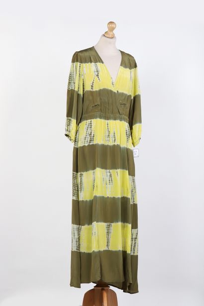 MALIPARMI 
Set of 2 khaki and green striped...