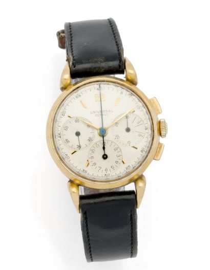 UNIVERSAL GENÈVE BI-COMPAX
18K (750 thousandths)...
