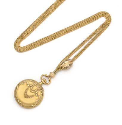 Montre de poche en or jaune 18K (750/1000)...