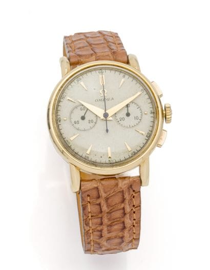 OMEGA
Montre bracelet chronographe en or...
