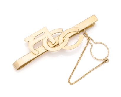 Epingle à cravate en or jaune 18K (750/1000)...