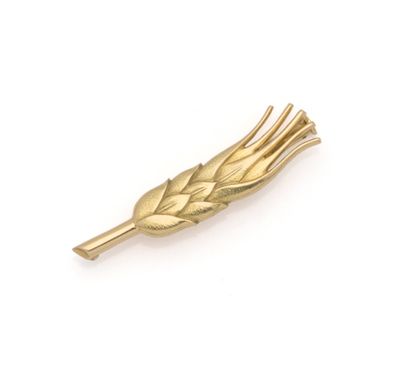 Petite broche en or jaune amatis 18K (750/1000)...