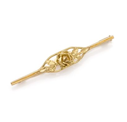 Broche barrette en or jaune 18K (750/1000)...