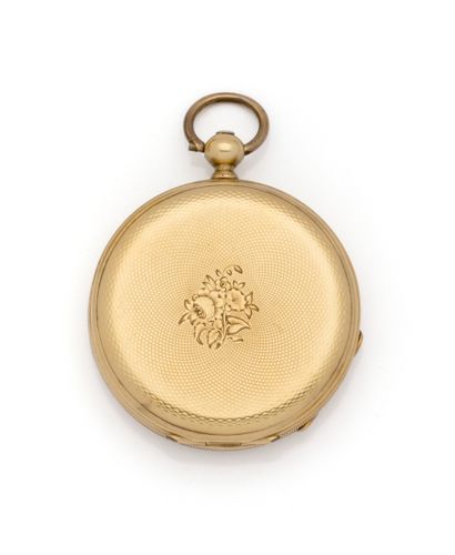 Montre de poche en or jaune 18K (750/1000)...