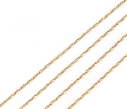 Longue chaine en or jaune 18K (750/1000)...