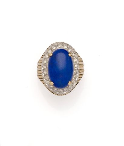 Chevalière d'homme en or deux tons 14K (585/1000)...