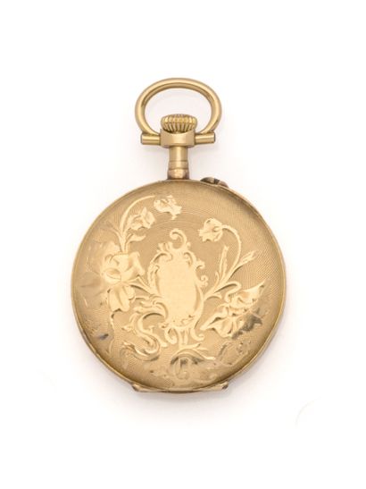Montre de poche en or jaune 18K (750/1000)...