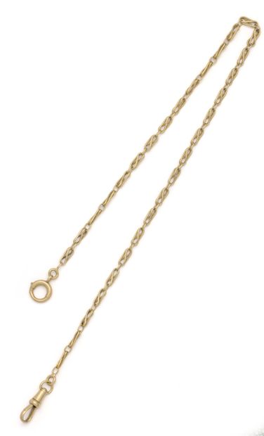 Chaine giletière en or jaune 18K (750/1000)...