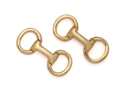 HERMES
Paire de boutons de manchette en or...