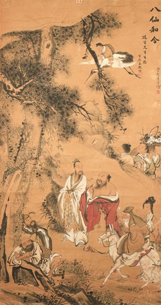 CHINA, early 20th century
Ink and color painting...