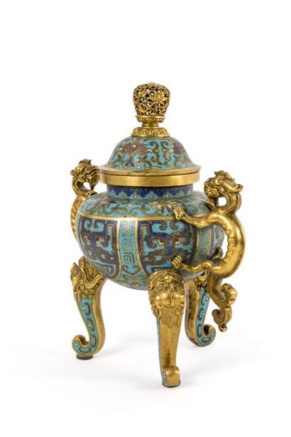CHINA, Qing Dynasty, 18th century 
Rare gilt...