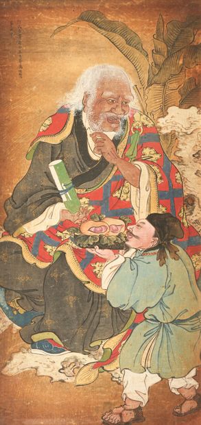 CHINA, 19th century
Set of three paintings...