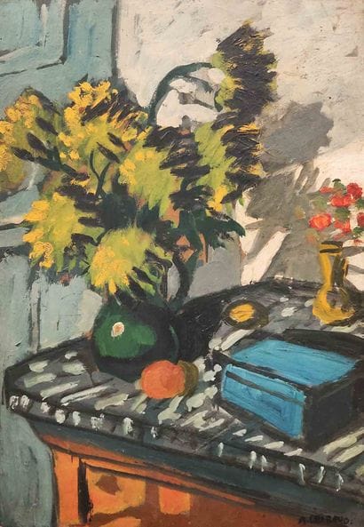 Auguste CHABAUD (1882-1955)
Bouquet et livre...