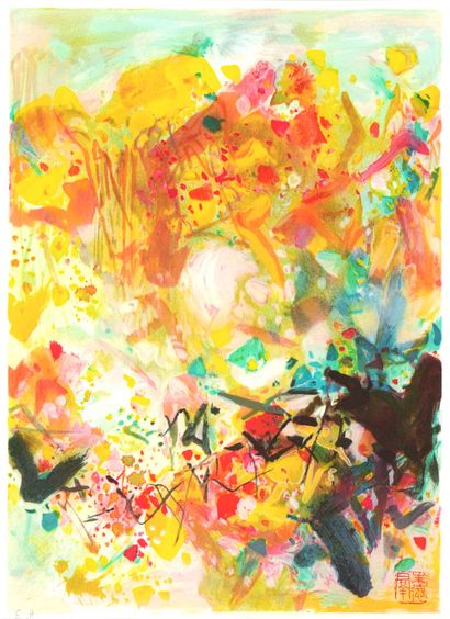 CHU Teh-Chun (1920-2014)
Composition 
Lithographie...