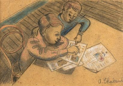 Auguste CHABAUD (1882-1955)
Deux enfants...