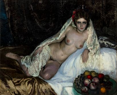 José CRUZ HERRERA (1890-1972)
Femme nue alanguie
Huile...