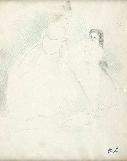 Marie LAURENCIN (1883-1956)
Mère et fille
Crayon
Cachet...
