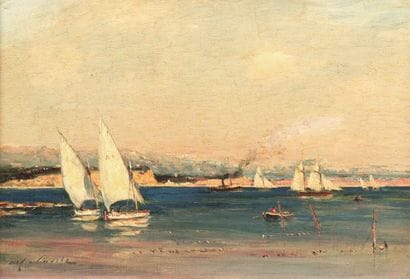 Alfred CASILE (1848-1909)
Voiliers dans la...