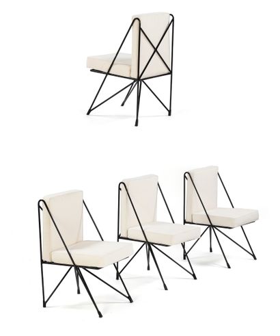 Raoul GUYS (XX)
Suite of four chairs with...