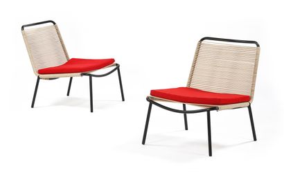 André MONPOIX (1925-1976)
Pair of chauffeuses...