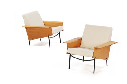 Pierre GUARICHE (1926-1995)
Pair of armchairs...