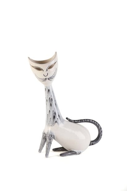 Lucien NEUQUELMAN (1909-1988)
Cat lamp
Black...