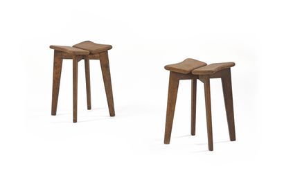 Marcel GASCOIN (1907-1986)
Pair of oak-framed...