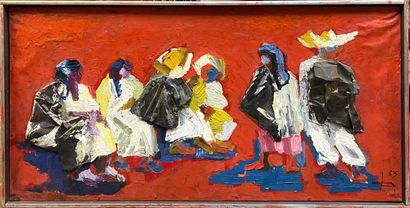 René BROCHARD (1926)
Market of Papantla 
1963
Oil...