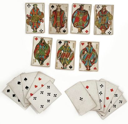 SET OF PLAYING CARDS. 19th century
- French...