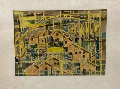 Vern SWANSE (XX)
Village
Watercolor
Signed...