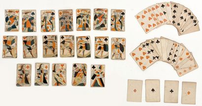 SET OF PLAYING CARDS. 18th century.
- 56...
