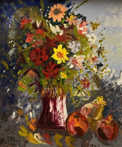 SAE (?)
Bouquet
Oil on panel
Signed lower...