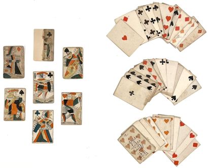 SET OF PLAYING CARDS. 18th century.
- 56...
