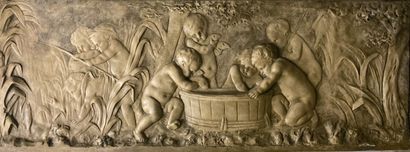 20th century work
Bacchanal of children fishing,...