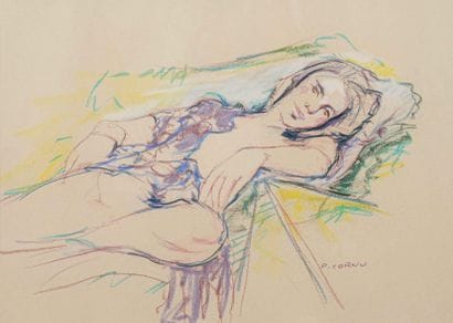Pierre CORNU (1895-1996)
Reclining nude
Pastel
Signed...