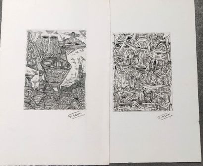 GIRBON
Suite of two compositions
Signed lower...