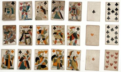 SET OF PLAYING CARDS. 18th century.
- 56...