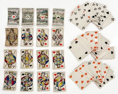 SET OF PLAYING CARDS. 19th century
- French...