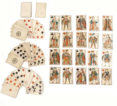 SET OF PLAYING CARDS. 19th century
- French...