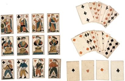 SET OF PLAYING CARDS. 18th century.
- 56...
