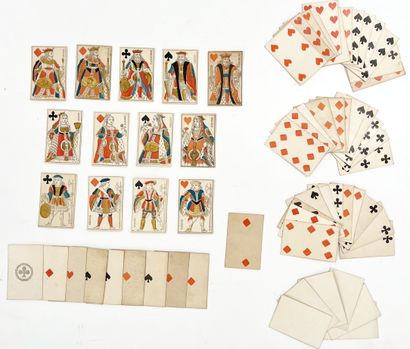 SET OF PLAYING CARDS. 19th century
- French...